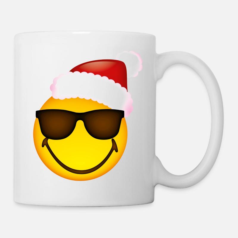 Smiley Glossy Sunglasses Christmas - Tasse - Weiß
