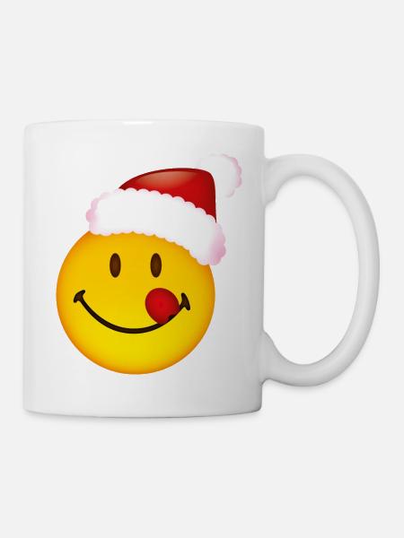 Smiley Cheeky Christmas - Tasse - Weiß