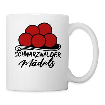 Schwarzwald Mädels Heimat Bollenhut Kuckuck - Tasse - Weiß - Rechts
