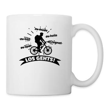 Fahrrad- Shirt Radsport Rennrad Trikot Geschenk - Tasse - Weiß - Rechts