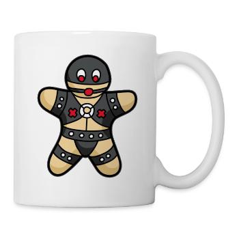 versauter Lebkuchenmann BDSM sadomaso Sklave - Tasse - Weiß - Rechts