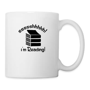 Library Pssst I'm reading the book - Mug - white - Right