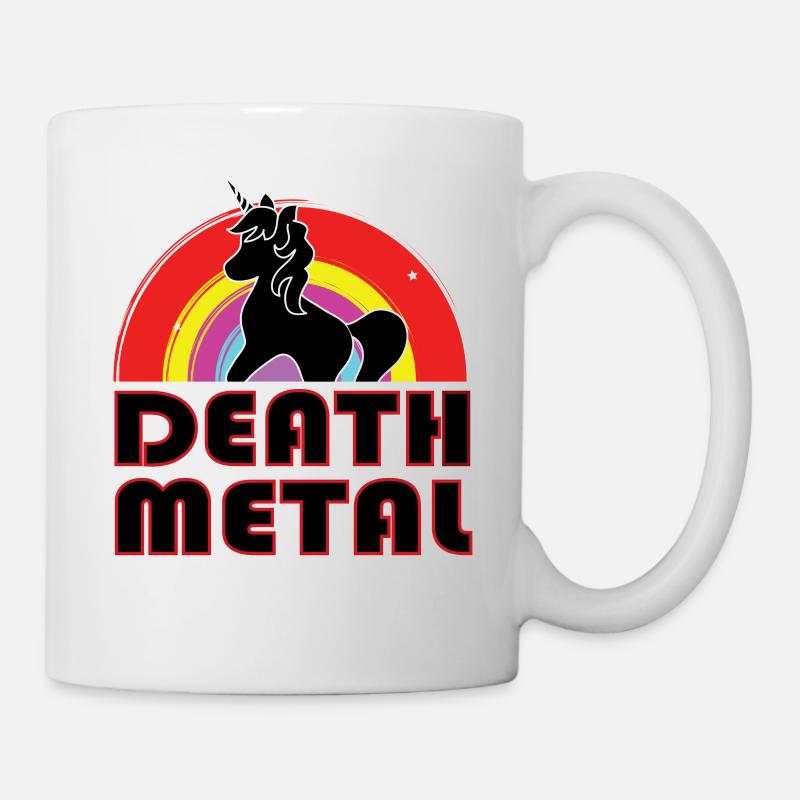 Death Metal Einhorn - Tasse - Weiß