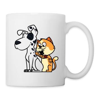 Chat Dalmate Tatouage - Mug blanc - blanc - Droite