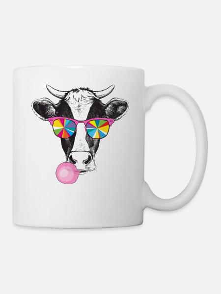 Kühler Kuhgummi - Tasse - Weiß