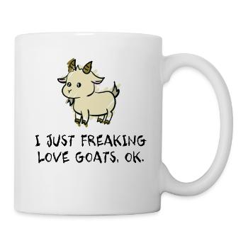 I love goats - Mug - white - Right