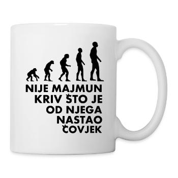 nije majmun kriv sto je od njega nastao covjek - Tasse - Weiß - Rechts