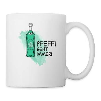 Pfeffi geht immer! T-Shirt - Tasse - Weiß - Rechts