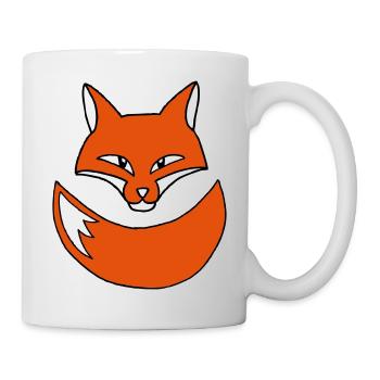 Orange Fox Wildlife Nature - by MEOW. - Tasse - Weiß - Rechts