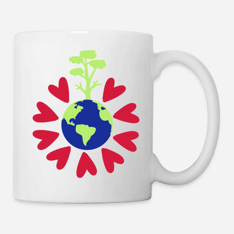 Liebe unseren Planeten Erde - Tasse - Weiß