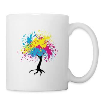 Baum Painting - Tasse - Weiß - Rechts