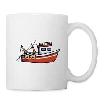 Bateau de pêche pour bateau - Mug blanc - blanc - Droite