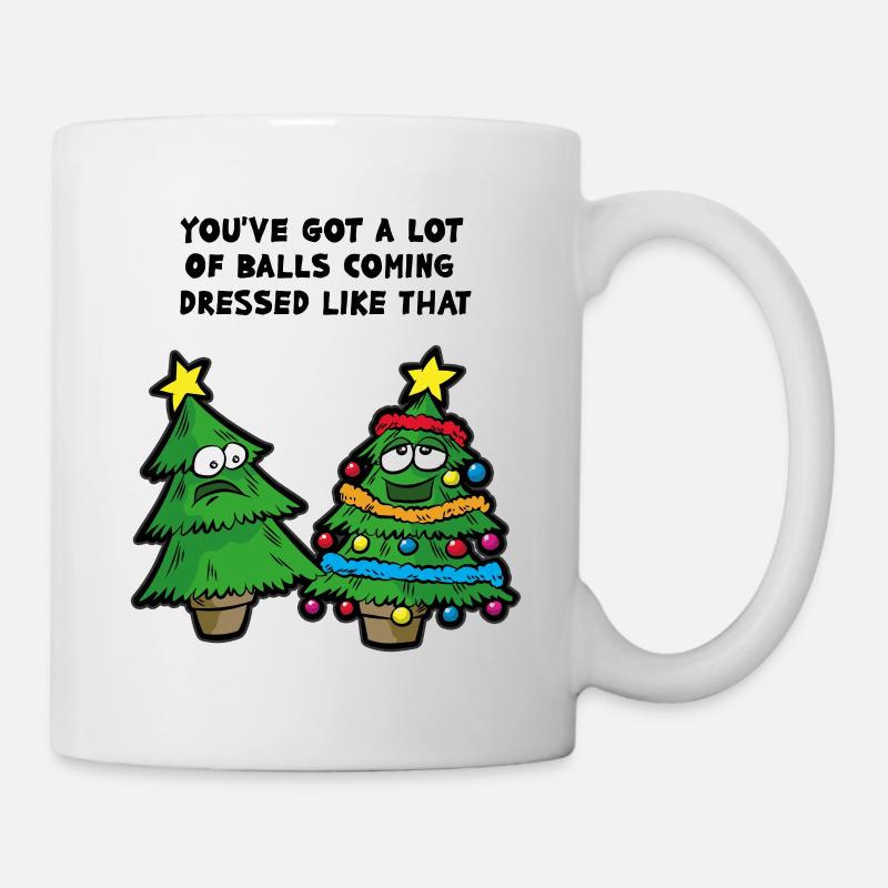 Humour de Noël drôle arbre de Noël dit - Mug blanc - blanc