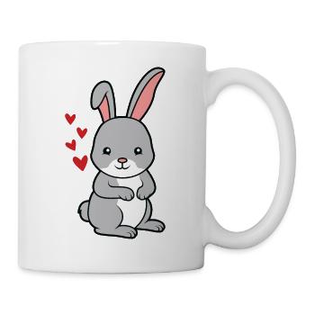 kleiner süßer Baby Hase - Tasse - Weiß - Rechts