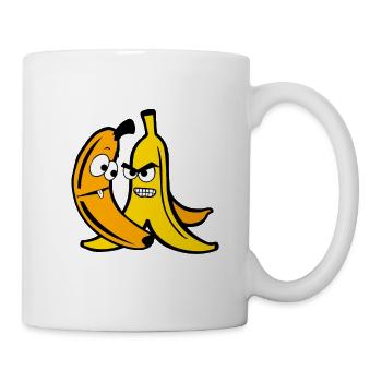 Combat de bananes - Mug blanc - blanc - Droite
