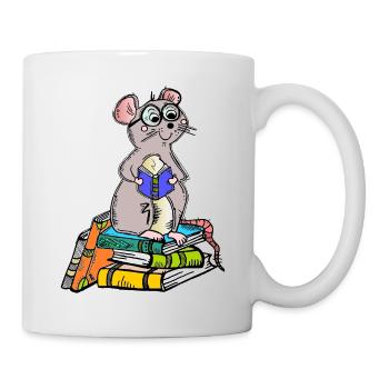 Book Nerd - Leseratte - Tasse - Weiß - Rechts