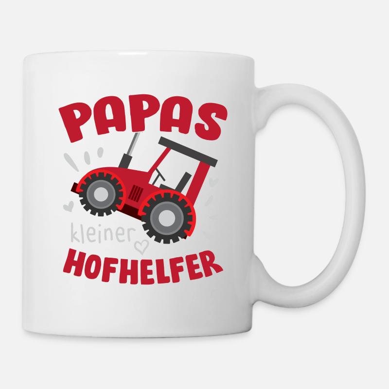 Landwirt Kinder Traktor Geschenk · Hofhelfer - Tasse - Weiß