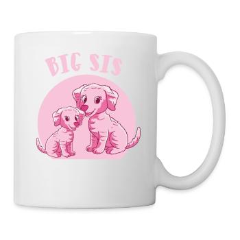 chiens de grande soeur - Mug blanc - blanc - Droite
