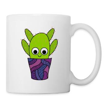 Thorny Cactus In Cute Pottery - Mug - white - Right