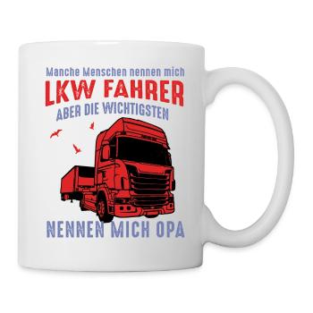 Opa LKW Fahrer - Tasse - Weiß - Rechts