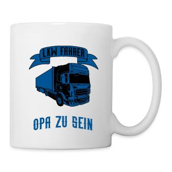 Opa LKW Fahrer Opa Werden Überraschung 2020 - Tasse - Weiß - Rechts