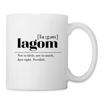 Lagom Mot suédois pour cadeau juste Juste - Mug blanc - blanc - Droite