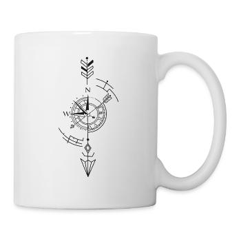 Compass, clock, navigation, arrow, time - Mug - white - Right