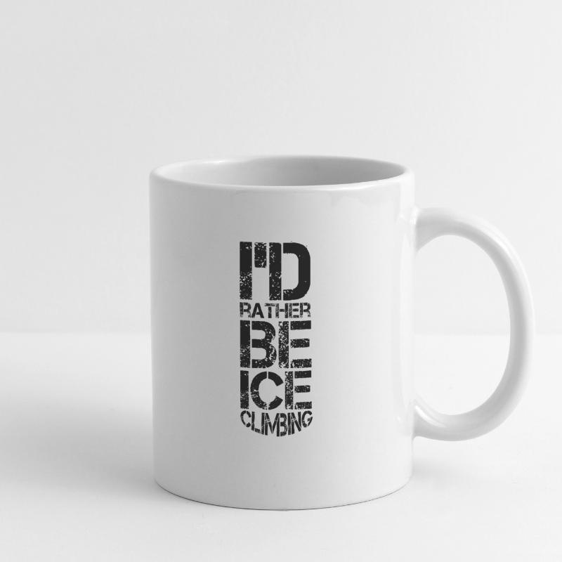 Eisklettern Eistour Eiswand Eiskletterer Eispickel Tasse