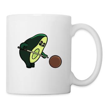 Billard avocat avec raquette et balle en cadeau - Mug blanc - blanc - Droite