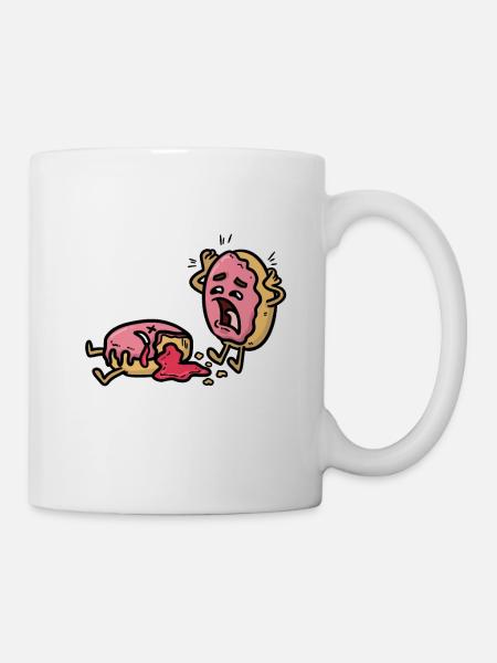 Leckere Donuts Süßigkeiten Backware Donut Shirt - Tasse - Weiß