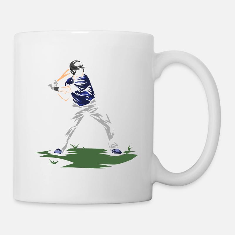 Joueur de baseball - Mug blanc - blanc