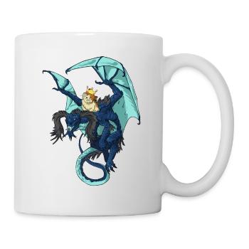 Big dragon with king cat - Mug - white - Right