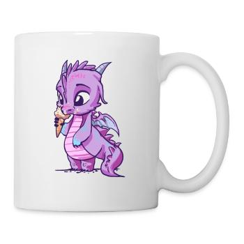 Little sweet dragon with icecream - Mug - white - Right