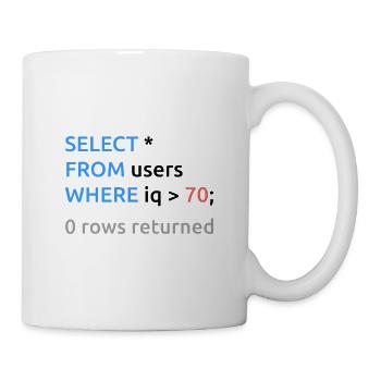 Programmer Admin Funny SQL Code - Mug - white - Right