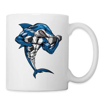 Shark Fitness Weightlifting - Mug - white - Right