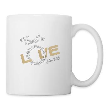 Conception chrétienne - c'est l'amour - Jean 3:16 - Mug blanc - blanc - Droite