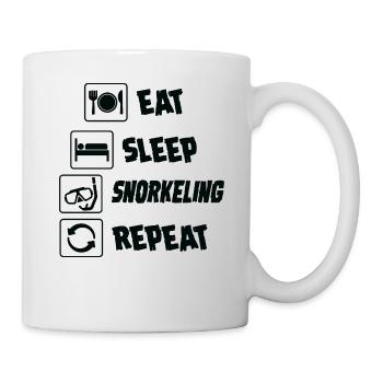 Plongée - chemise mangez sommeil répétez le cadeau - Mug blanc - blanc - Droite