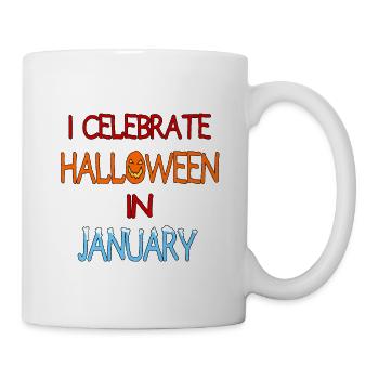 Je fête Halloween en janvier avec l'esprit Bojack Tvshow - Mug blanc - blanc - Droite