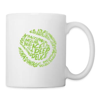 Tennisball Tennis Deuce Geschenk Bedeutung - Tasse - Weiß - Rechts