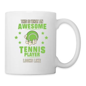 Balle de tennis joueur de tennis cadeau club main - Mug blanc - blanc - Droite
