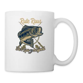 Angler T-shirts pike and carp fishing fish - Mug - white - Right