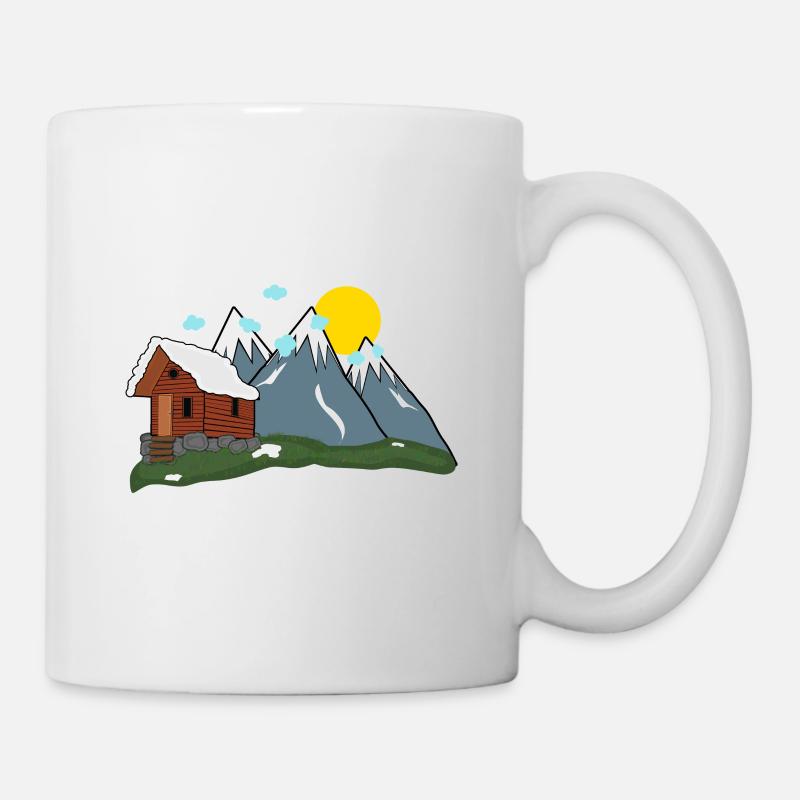 Solitaire alpages dans les montagnes - Mug blanc - blanc