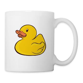 Badeente Gummiente - Tasse - Weiß - Rechts