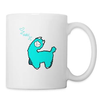 Alpaka Alpaka Alpaka Alpaka Lama Comic - Tasse - Weiß - Rechts