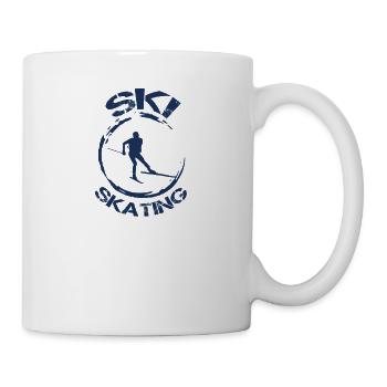 Skater Skier Skifahren Langlauf Ski Skating Sport - Tasse - Weiß - Rechts