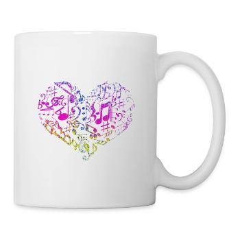 Musik ist mein Herz - Tasse - Weiß - Rechts