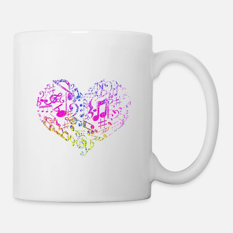 La musique est mon coeur - Mug blanc - blanc