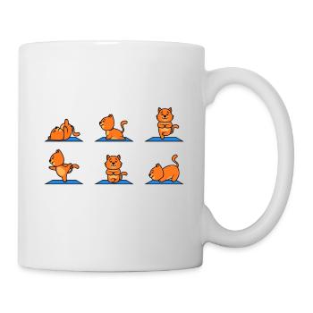Chat de yoga - Mug blanc - blanc - Droite