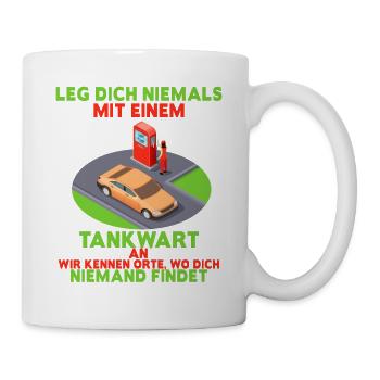 Tankwart shirt • Tankstelle • Tankwart Geschenk - Tasse - Weiß - Rechts