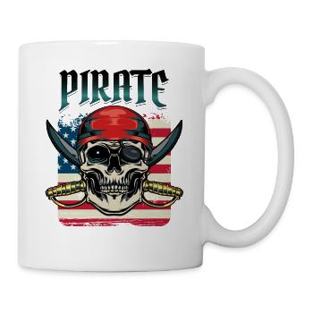 Drapeau Pirate Pirate Skull Saber Pirate Gift - Mug blanc - blanc - Droite
